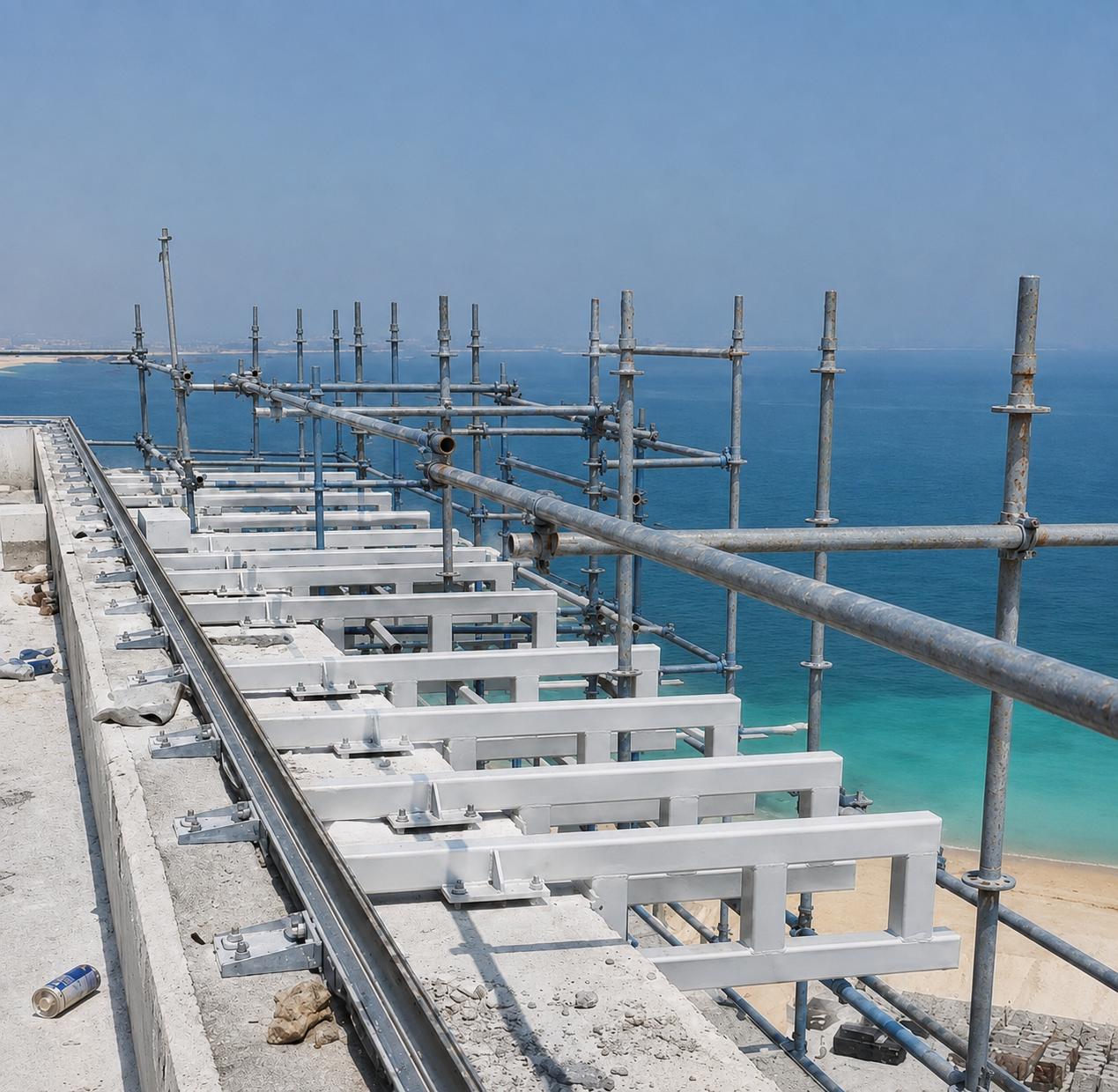 Coastal Pipe Support Steelwork